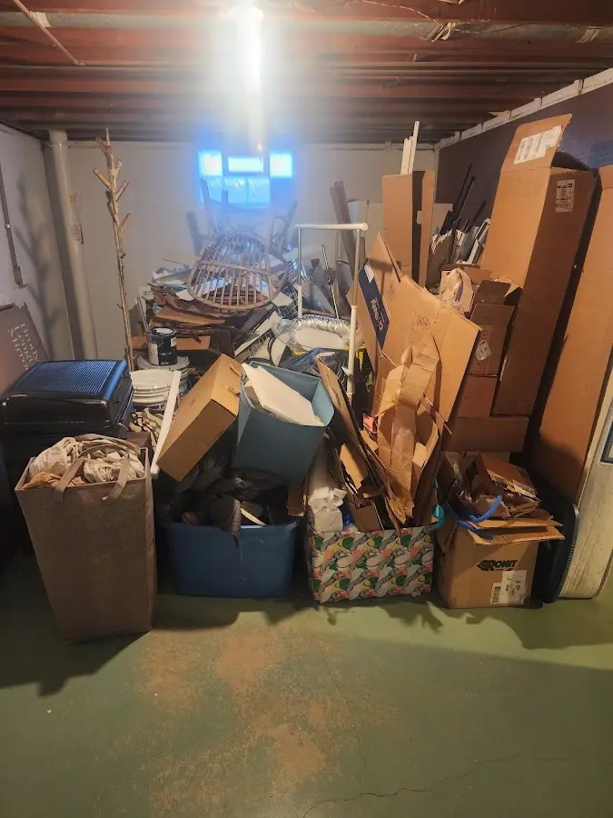 Roll-off dumpster container at job site for 6 Yard Dumpster Rental in Alva